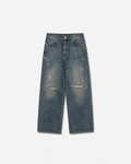 Distressed Paint Splatter Denim