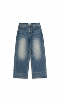 Pinstripe Denim Jeans